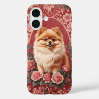 Eleganter Spitz Dog William Morris Inspiriert
