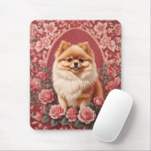 Eleganter Spitz Dog William Morris Inspiriert Mousepad (Mit Mouse)