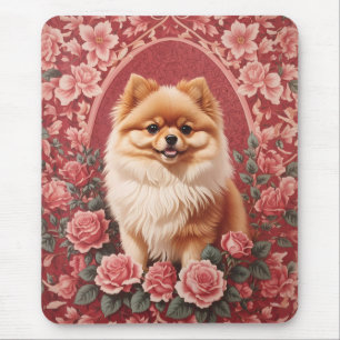 Eleganter Spitz Dog William Morris Inspiriert Mousepad