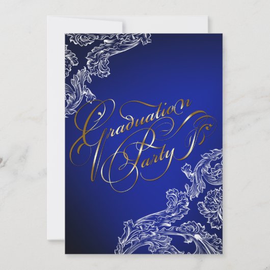 Eleganter Spitzen- und Kalligraphie-Abschluss Einl Einladung (Vorderseite)