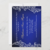 Eleganter Spitzen- und Kalligraphie-Abschluss Einl Einladung (Rückseite)