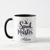 Eleganter "Spook Master" Name Halloween Kalligrafi Tasse (Links)