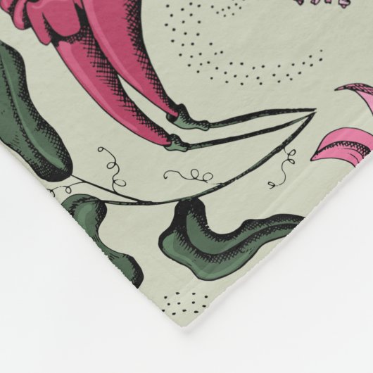 Eleganter Spring Garden Hummingbird & Blume Fleecedecke (Ecke)