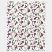 Eleganter Spring Garden Hummingbird & Blume Fleecedecke (Vorderseite)