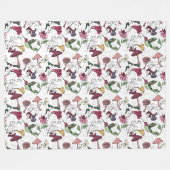 Eleganter Spring Garden Hummingbird & Blume Fleecedecke (Vorderseite (Horizontal))
