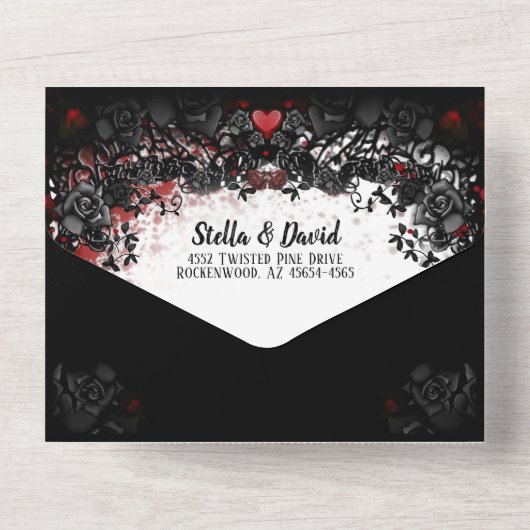 Eleganter Spritzer Halloween - zusammen mit All In One Einladung (Rückseite)