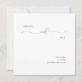 Eleganter Square Swash Wedding Save the Date (Vorderseite)