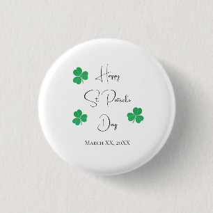 Eleganter St. Patrick's Day Shamrock Button