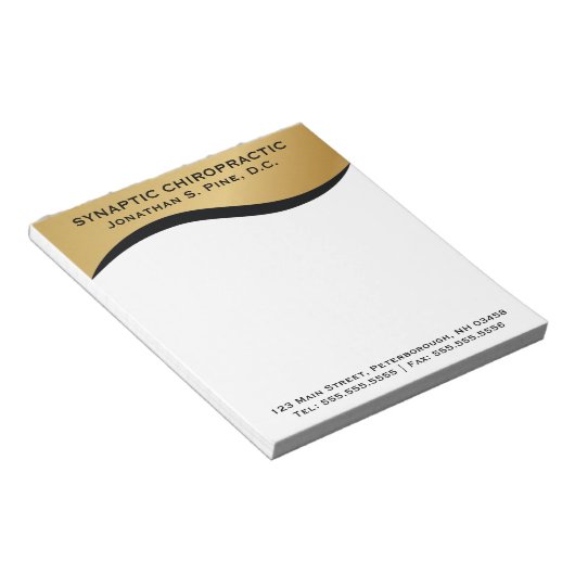 Eleganter Standard Chiropraktor Chiropractic Notep Notizblock (angewinkelt)