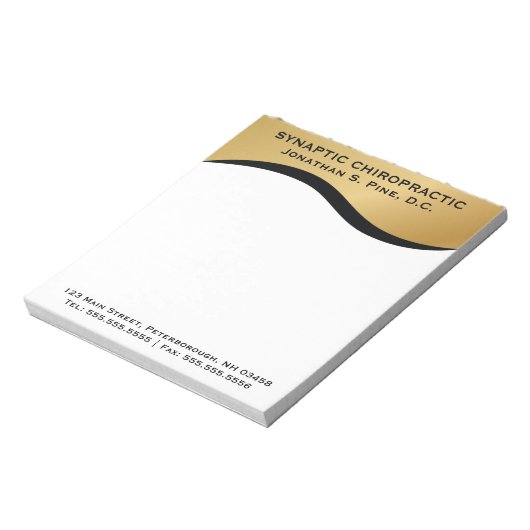 Eleganter Standard Chiropraktor Chiropractic Notep Notizblock (Rotiert)