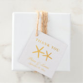 Eleganter Starfish Beach Wedding Foil Geschenkanhänger (Mit Box)