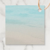 Eleganter Starfish Beach Wedding Foil Geschenkanhänger (Rückseite)