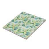 Eleganter Starfish - Dekoration an der Küste, naut Fliese (Seite)