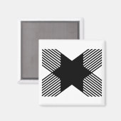 Eleganter Start in Buchstabe X Monogramm Magnet (Vorderseite/Rückseite)