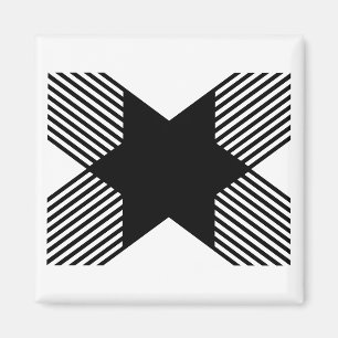 Eleganter Start in Buchstabe X Monogramm Magnet