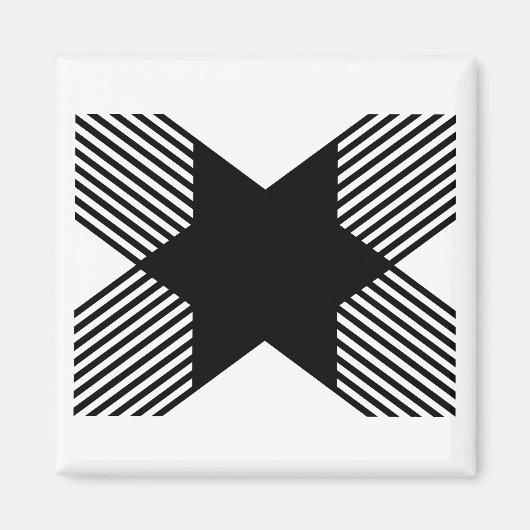 Eleganter Start in Buchstabe X Monogramm Magnet (Vorne)