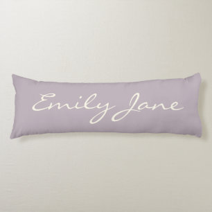 Eleganter Staub-Lilac-Handschrift-Name Benutzerdef Seitenschläferkissen