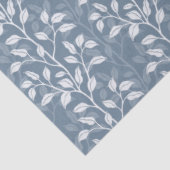 Eleganter Staubblauer Blatt-Botanischer Schattenri Seidenpapier (Ausschnitt)