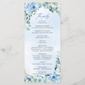 Eleganter, staubblauer Goldrahmen in Aquarellfarbe Programm (Rückseite)