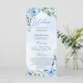 Eleganter, staubblauer Goldrahmen in Aquarellfarbe Programm (Stehend Vorderseite)