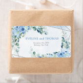 Eleganter, staubblauer silberfarbener Aquarellrahm (Insitu)