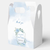 Eleganter, staubblauer silberfarbener Aquarellrahm Geschenkschachtel (Geöffnet)