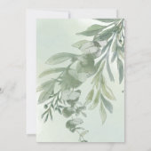 Eleganter Staubgrüner Skript-Klassiker Hochzeit  Einladung (Rückseite)