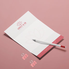 Eleganter Staubrosen- und Elfenbein-Salon-Schönhei Briefbogen