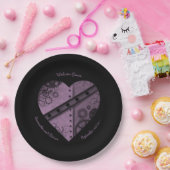 Eleganter Steamphansherz Hochzeitsempfang Pappteller (Party)