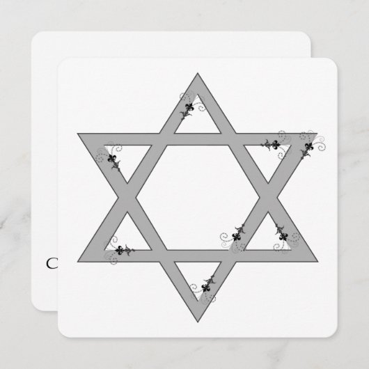 eleganter Stern Einladung (Vorne/Hinten)