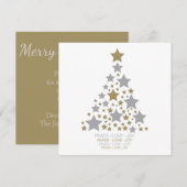 Eleganter Sternbaum Einladung (Vorne/Hinten)