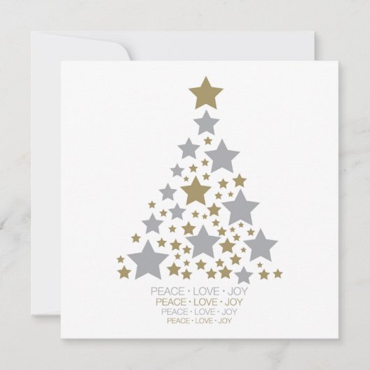 Eleganter Sternbaum Einladung (Vorderseite)