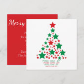 Eleganter Sternbaum Einladung (Vorne/Hinten)