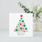 Eleganter Sternbaum Einladung (Stehend Vorderseite)