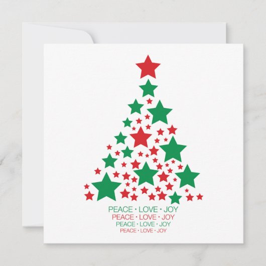 Eleganter Sternbaum Einladung (Vorderseite)