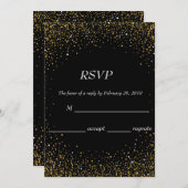 Eleganter Sternenstaub auf schwarzem Hintergrund (Vorne/Hinten)