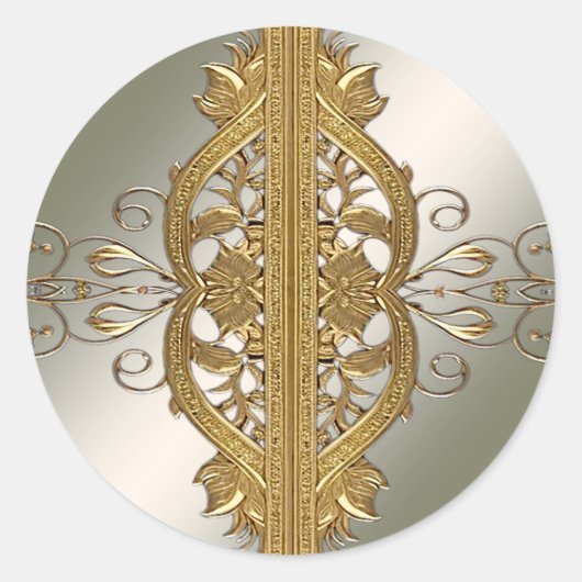 Eleganter Sticker für goldene Decorative Siegel (Vorderseite)