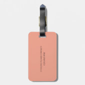 Eleganter Stickerl Leder Shiny Rose Gold Glitzer Gepäckanhänger (Rückseite vertikal)