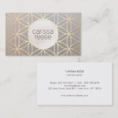 Eleganter Stier- und Gold-Muster-Designer Visitenkarte (Vorne/Hinten)