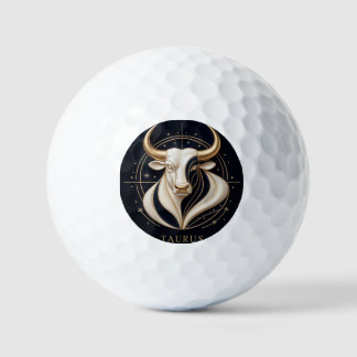 ♉ Eleganter Stier-Zodiac Gold-Bulle Astrologie ✨ Golfball