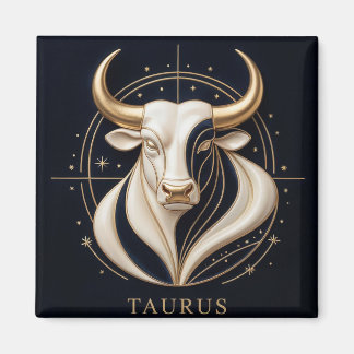 ♉ Eleganter Stier-Zodiac Gold-Bulle Astrologie ✨ Magnet
