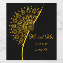 Eleganter Stil Ethno Mandala schwarz verziert