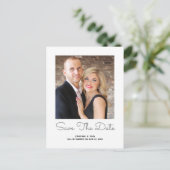 Eleganter Stil | Foto Save the Date Ankündigungspostkarte (Stehend Vorderseite)