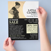 Eleganter Stil, Frauen-Bekleidungsartikelwerbung Flyer (Hand)