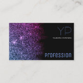 Eleganter Stil mit Logos Lila Glitzer-Sterne Visitenkarte (Vorderseite)