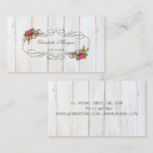 Eleganter Stil rustikaler Chic,Blume,Holztextur Visitenkarte (Vorne/Hinten)