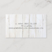 Eleganter Stil rustikaler Chic,Blume,Holztextur Visitenkarte (Rückseite)