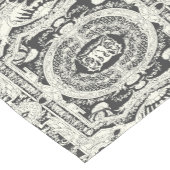 Eleganter Stil Stilvoll Schwarz-weiß Barock Kurzer Tischläufer (Ecke)