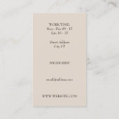 Eleganter Stil Visitenkarte (Rückseite)