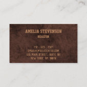 Eleganter Stil Visitenkarte (Rückseite)